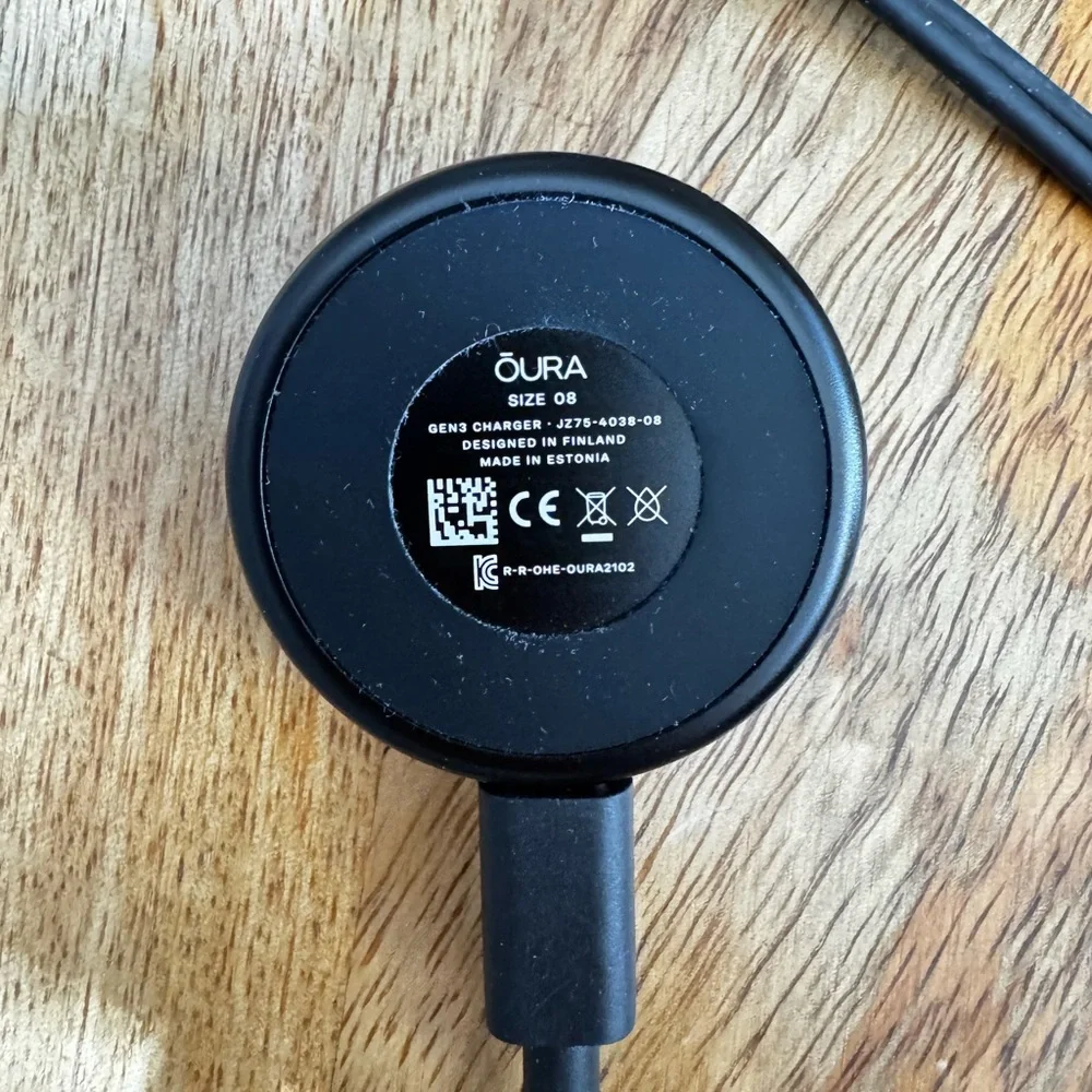Oura Gen3 Smart Ring in Black with Silver Interior